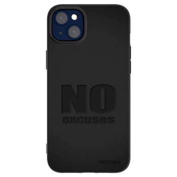 Picasee silikonowe czarne etui na Apple iPhone 14 Plus - No Excuses