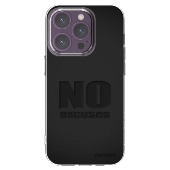 Picasee silikonowe przeźroczyste etui na Apple iPhone 14 Pro - No Excuses