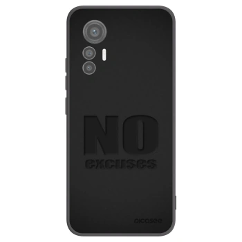 Picasee silikonowe czarne etui na Xiaomi 12 Lite - No Excuses