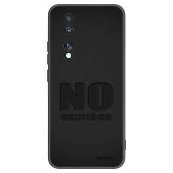 Picasee silikonowe czarne etui na Honor 70 - No Excuses