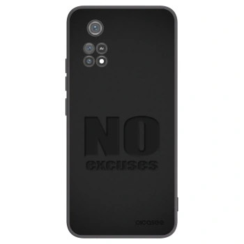 Picasee silikonowe czarne etui na Xiaomi Poco M4 Pro - No Excuses