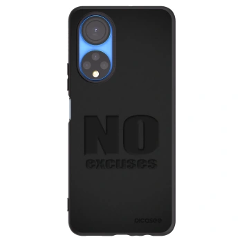Picasee silikonowe czarne etui na Honor X7 - No Excuses