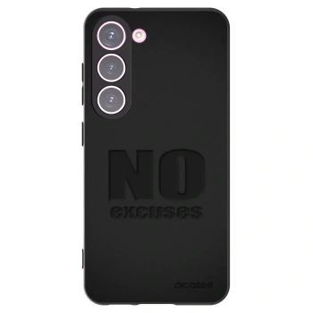 Picasee silikonowe czarne etui na Samsung Galaxy S23 5G - No Excuses