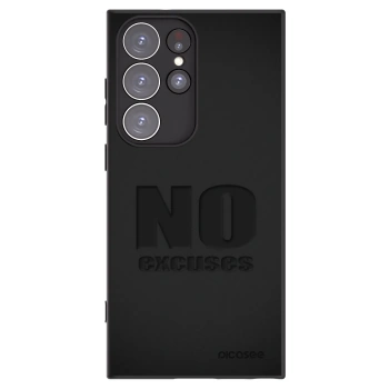 Picasee silikonowe czarne etui na Samsung Galaxy S23 Ultra 5G - No Excuses