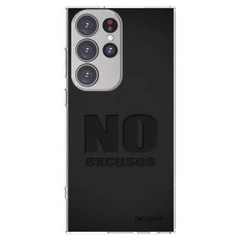 Picasee silikonowe przeźroczyste etui na Samsung Galaxy S23 Ultra 5G - No Excuses