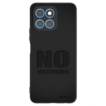 Picasee silikonowe czarne etui na Honor X6 - No Excuses