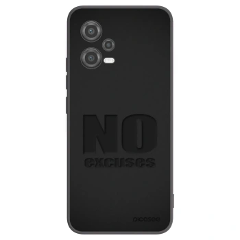 Picasee silikonowe czarne etui na Xiaomi Poco X5 - No Excuses