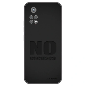 Picasee silikonowe czarne etui na Xiaomi Redmi Note 11S 5G - No Excuses