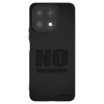 Picasee silikonowe czarne etui na Honor X8a - No Excuses