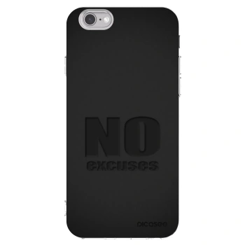Picasee silikonowe przeźroczyste etui na Apple iPhone 6/6S - No Excuses