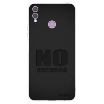 Picasee silikonowe przeźroczyste etui na Honor 8X - No Excuses