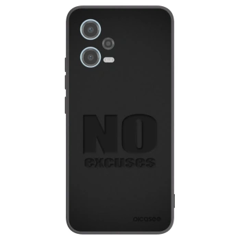 Picasee silikonowe czarne etui na Xiaomi Redmi Note 12 5G - No Excuses