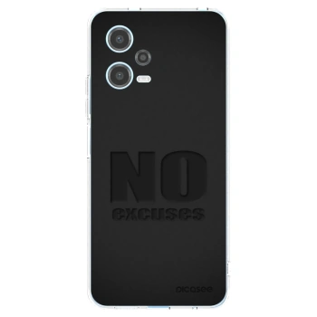 Picasee silikonowe przeźroczyste etui na Xiaomi Redmi Note 12 5G - No Excuses