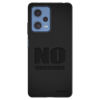 Picasee silikonowe czarne etui na Xiaomi Redmi Note 12 Pro 5G - No Excuses