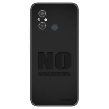 Picasee silikonowe czarne etui na Xiaomi Redmi 12C - No Excuses