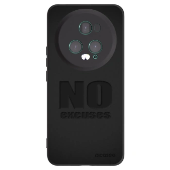 Picasee silikonowe czarne etui na Honor Magic5 Pro - No Excuses