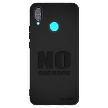 Picasee silikonowe czarne etui na Huawei Nova 3 - No Excuses