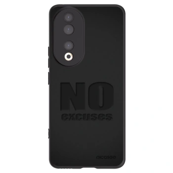 Picasee silikonowe czarne etui na Honor 90 5G - No Excuses