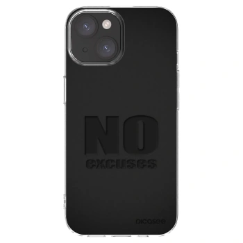 Picasee silikonowe przeźroczyste etui na Apple iPhone 15 - No Excuses