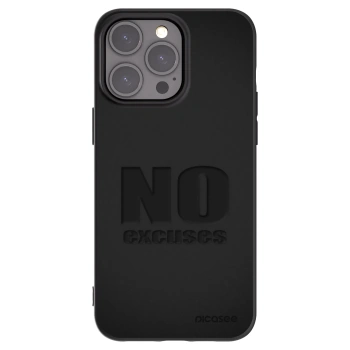 Picasee silikonowe czarne etui na Apple iPhone 15 Pro Max - No Excuses