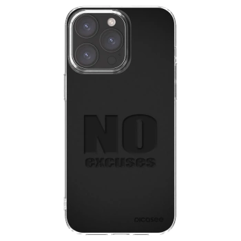 Picasee silikonowe przeźroczyste etui na Apple iPhone 15 Pro Max - No Excuses