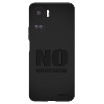 Picasee silikonowe czarne etui na Honor 90 Lite 5G - No Excuses