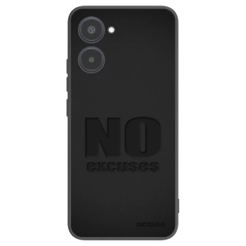 Picasee silikonowe czarne etui na Realme 10 4G - No Excuses