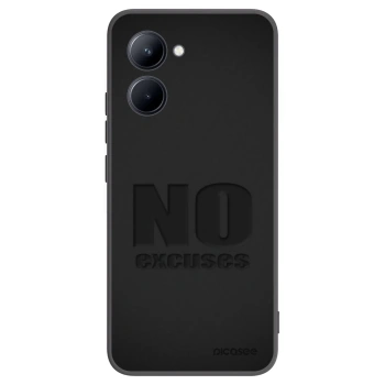 Picasee silikonowe czarne etui na Realme C33 (2023) - No Excuses