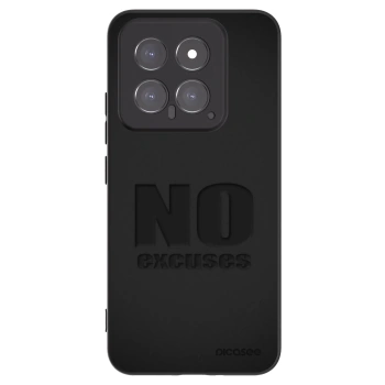 Picasee silikonowe czarne etui na Xiaomi 14 - No Excuses