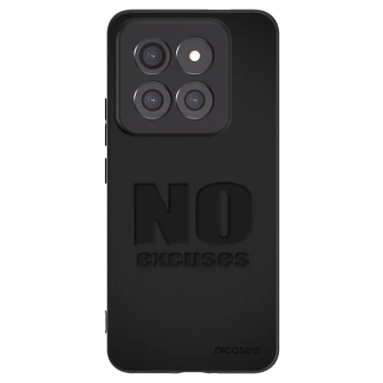 Picasee silikonowe czarne etui na Xiaomi 14 Pro - No Excuses