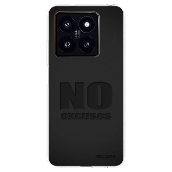 Picasee silikonowe przeźroczyste etui na Xiaomi 14 Pro - No Excuses