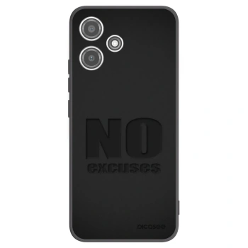 Picasee silikonowe czarne etui na Xiaomi Redmi 12 5G - No Excuses