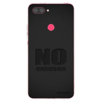 Picasee silikonowe przeźroczyste etui na Xiaomi Mi 8 Lite - No Excuses