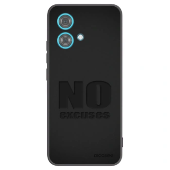 Picasee silikonowe czarne etui na Motorola Edge 40 Neo - No Excuses