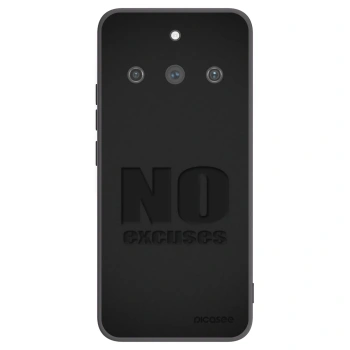 Picasee silikonowe czarne etui na Realme 11 Pro+ - No Excuses