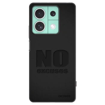 Picasee silikonowe czarne etui na Xiaomi Redmi Note 13 5G - No Excuses