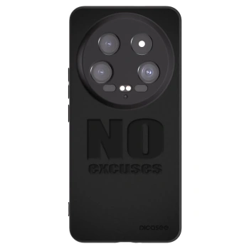 Picasee silikonowe czarne etui na Xiaomi 14 Ultra - No Excuses