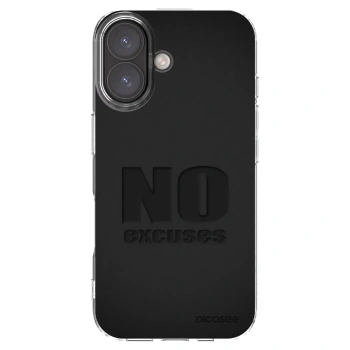 Picasee silikonowe przeźroczyste etui na Apple iPhone 16 - No Excuses
