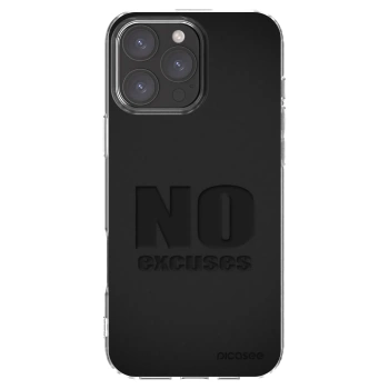 Picasee silikonowe przeźroczyste etui na Apple iPhone 16 Pro Max - No Excuses