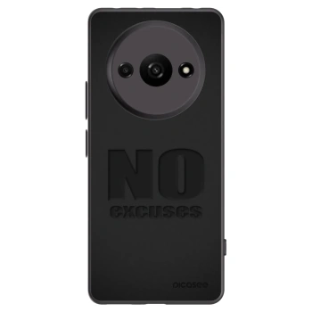 Picasee silikonowe czarne etui na Xiaomi Redmi A3 - No Excuses