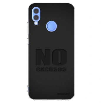 Picasee silikonowe przeźroczyste etui na Honor 10 Lite - No Excuses