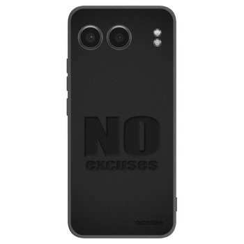 Picasee silikonowe czarne etui na OnePlus Nord 4 - No Excuses
