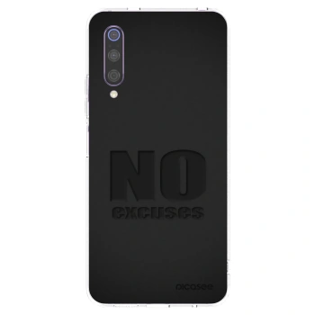 Picasee silikonowe przeźroczyste etui na Xiaomi Mi 9 - No Excuses