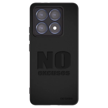 Picasee silikonowe czarne etui na Xiaomi 14T Pro - No Excuses