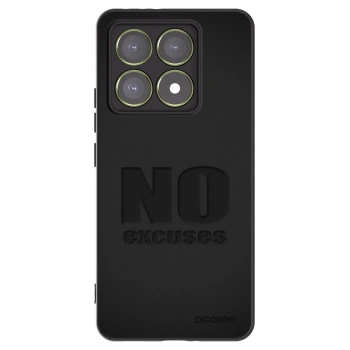 Picasee silikonowe czarne etui na Xiaomi 14T - No Excuses