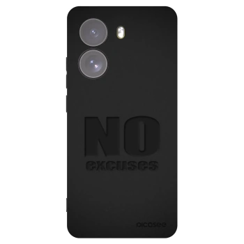 Picasee silikonowe czarne etui na Xiaomi Poco X7 - No Excuses