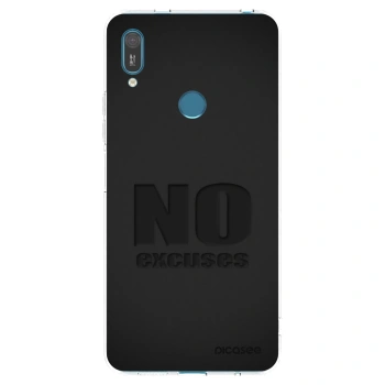 Picasee silikonowe przeźroczyste etui na Huawei Y7 2019 - No Excuses