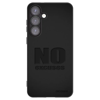 Picasee silikonowe czarne etui na Samsung Galaxy S25+ 5G - No Excuses