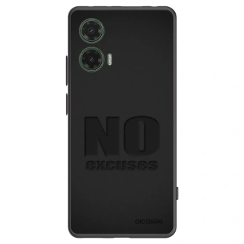 Picasee silikonowe czarne etui na Motorola Moto G35 5G - No Excuses