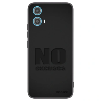 Picasee silikonowe czarne etui na Motorola Moto G34 5G - No Excuses